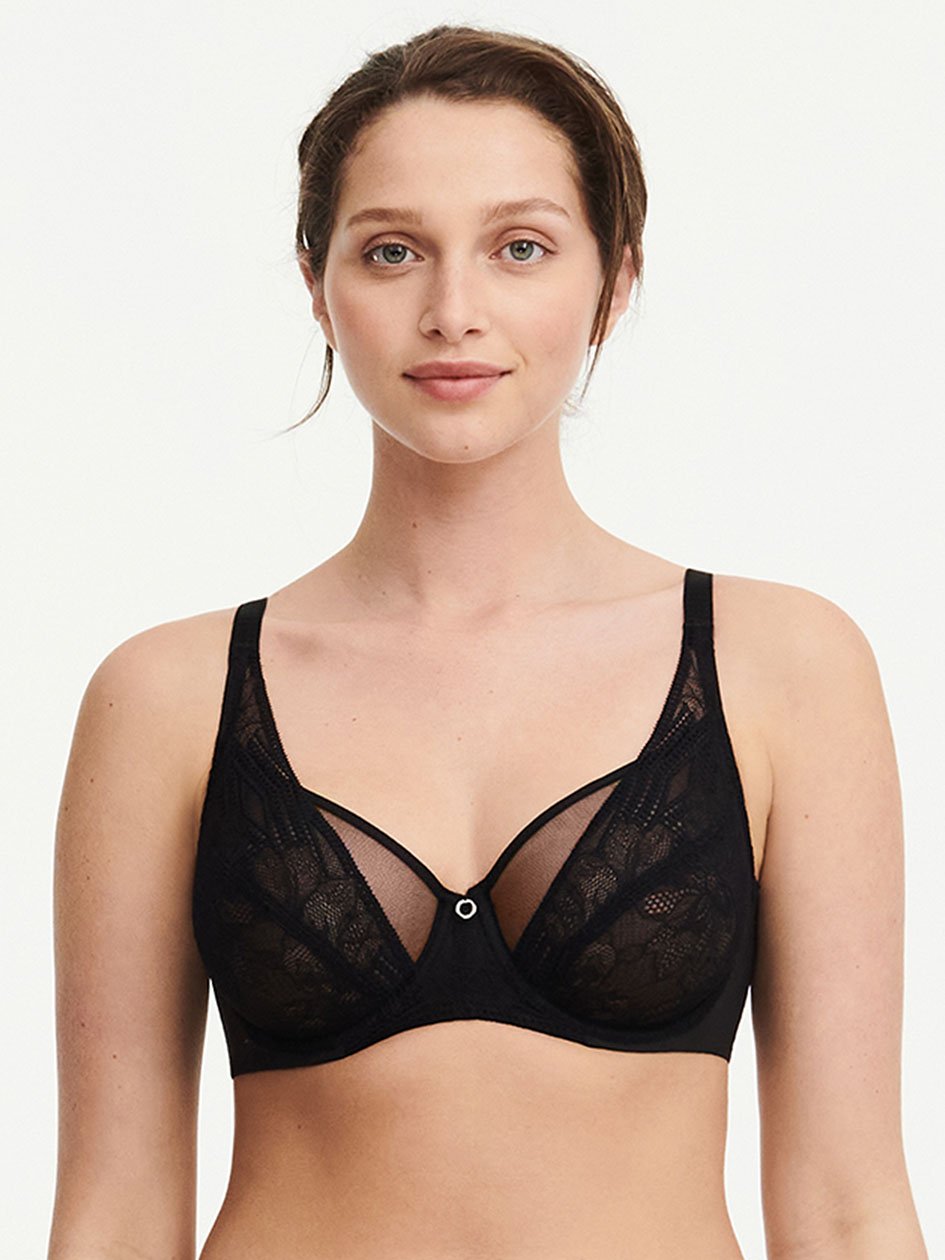 Naya Lace Unlined Underwire Bra Black