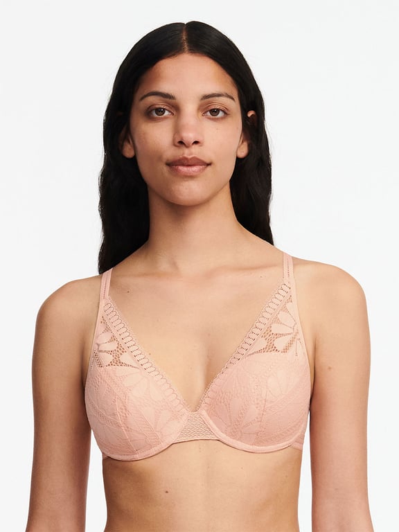 Sofie Lace Lightweight Plunge Bra, Passionata designed by CL Tropical Pink - 0