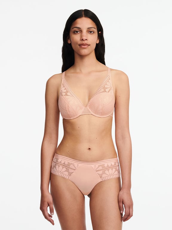 Sofie Lace Lightweight Plunge Bra, Passionata designed by CL Tropical Pink - 3