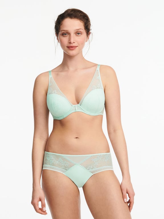 Maddie Plunge T-Shirt Bra, Passionata designed by CL Nile Green - 3