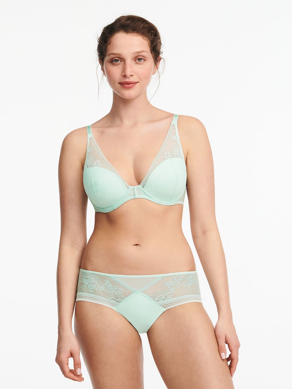 Maddie Plunge T-Shirt Bra, Passionata designed by CL Nile Green