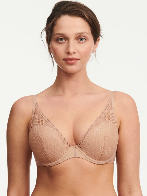 Ondine Lace Plunge Contour Bra, Passionata designed by CL Clay Nude - 0