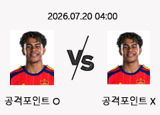 7/20 04:00 경기 FIFA 북중미 월드컵 #라민 야말 공격포인트 O/X# 스페인 vs 아르헨티나 1