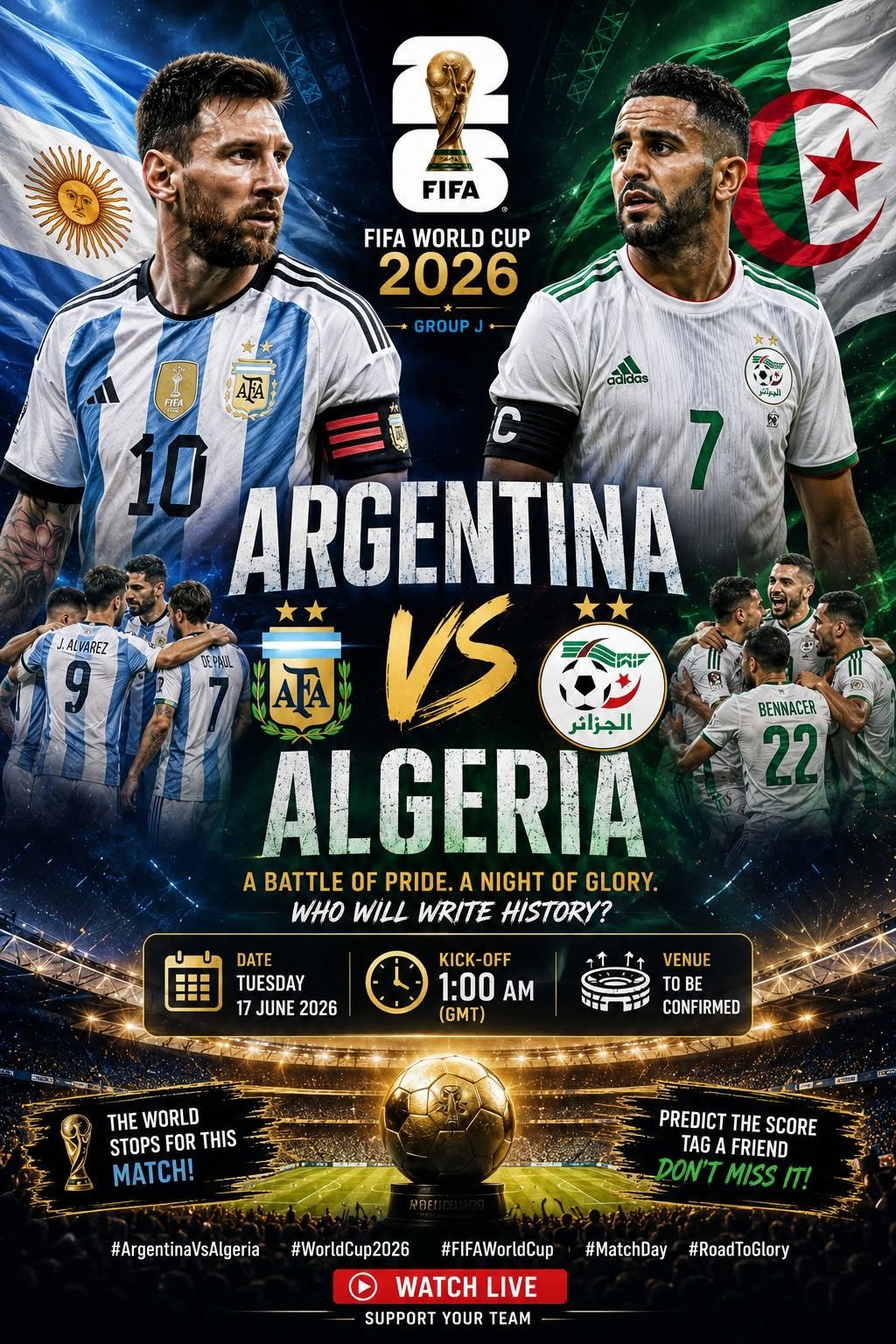 06/17 10:00 경기 FIFA 북중미 월드컵 아르헨티나 (-1.5) vs 알제리 2