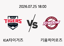 7/25 18:00 경기 KBO #연장포함# KIA타이거즈 (-1.5) vs 키움히어로즈 1