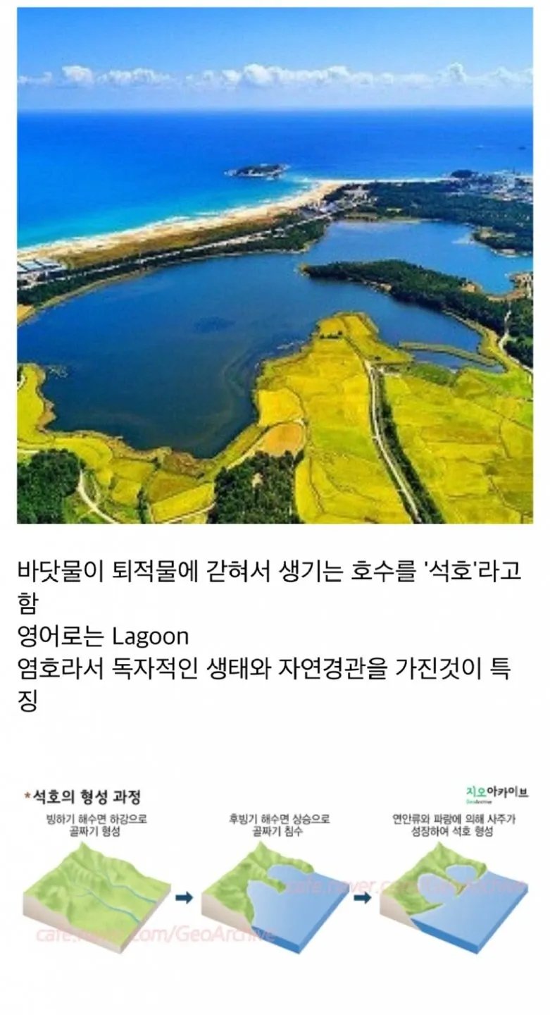 바다 옆에만 생기는 호수 석호 1