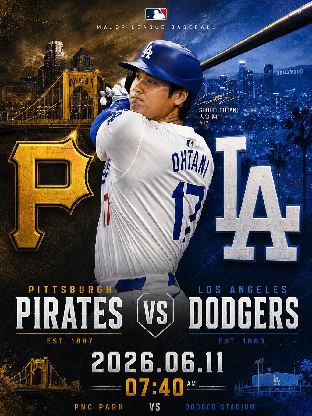 06/11 07:40 경기 MLB #연장포함# 피츠버그 (+1.5) vs LA다저스 2