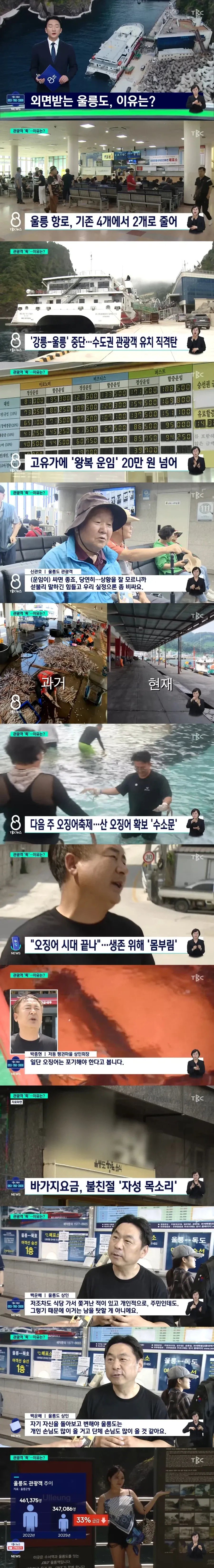 울릉도 관광업 근황