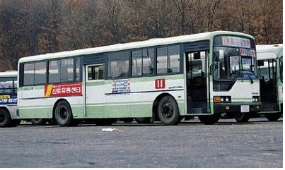 버스에 에어컨 달리기 시작한 시점 2