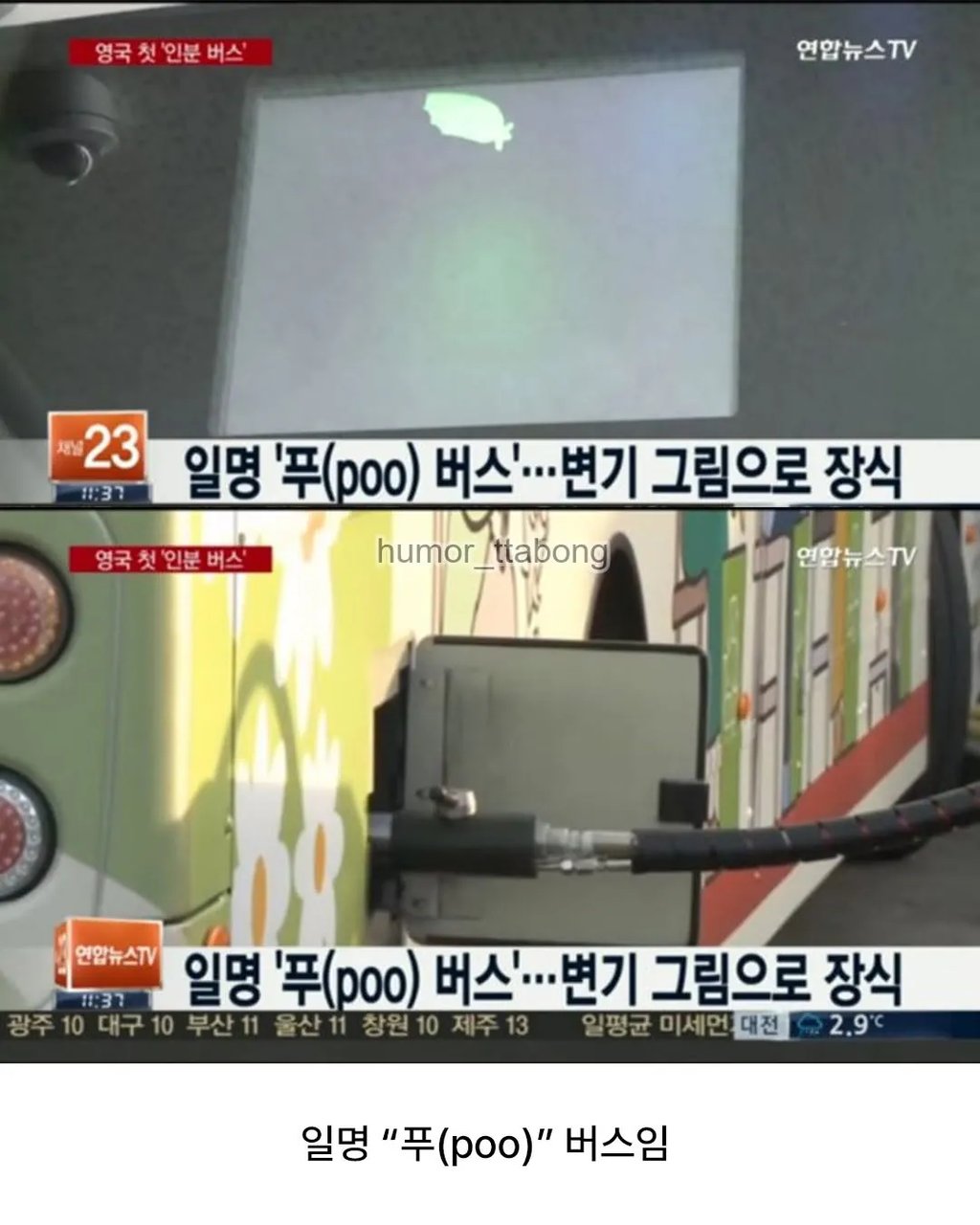 영국에서 개발한 똥으로 달리는 버스 ㄷㄷ 2