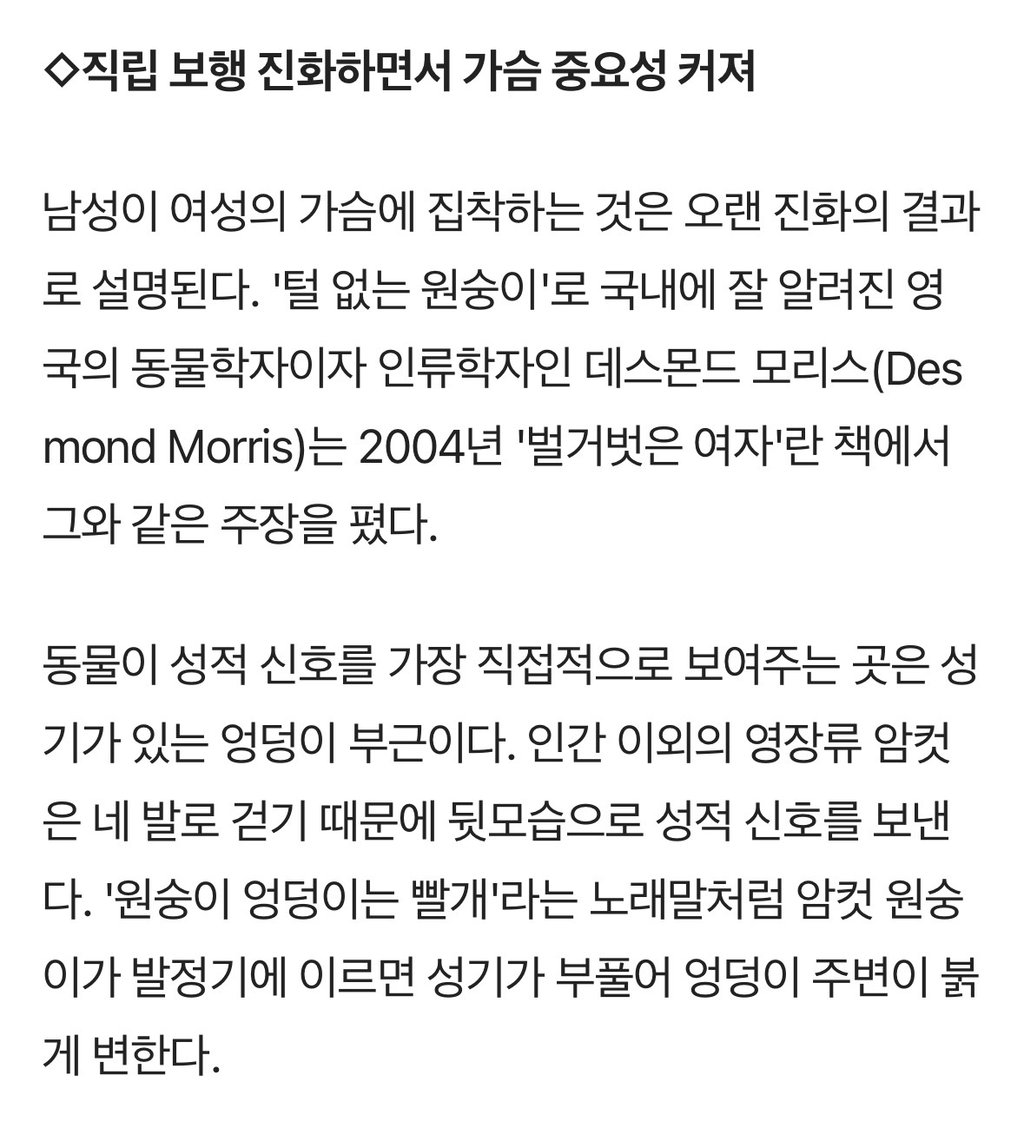 왜 젖가슴에 인간은 집착을 할까 2