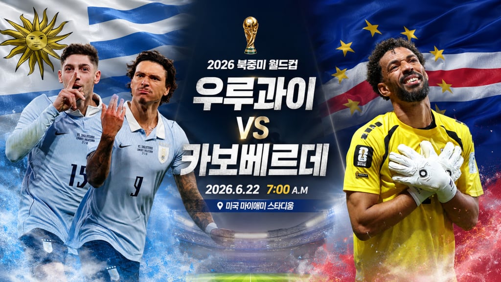 06/22 07:00 경기 FIFA 북중미 월드컵 우루과이 (-1.5) vs 카보베르데 2
