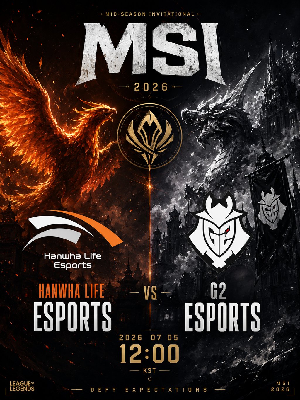 07/05 17:00 경기 MSI #BO.5# 한화생명 (-2.5) vs G2 2