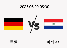 06/30 05:30 경기 FIFA 북중미 월드컵 독일 (-1.5) vs 파라과이 1