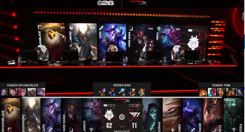 T1 vs G2 2세트 ) 벤픽 , 픽