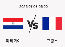 07/05 06:00 경기 FIFA 북중미 월드컵 파라과이 (+1.5) vs 프랑스 1