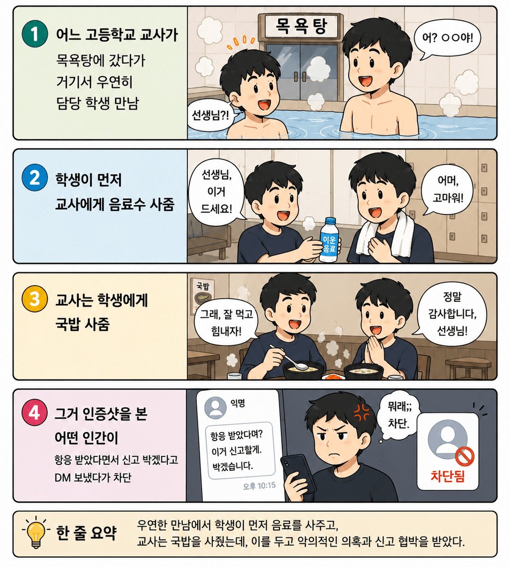 목욕탕에서 담당 학생에게 뇌물 받아먹은 교사 신고한다 6