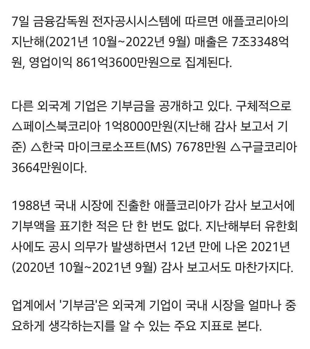 한번도 한국에 기부한적 없는 애플 코리아 4