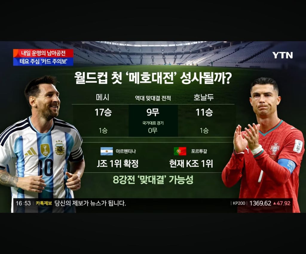 잘하면 이번월드컵 메호대전 나올수도