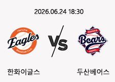 06/24 18:30 경기 KBO #연장포함# 한화이글스 (-1.5) vs 두산베어스 1