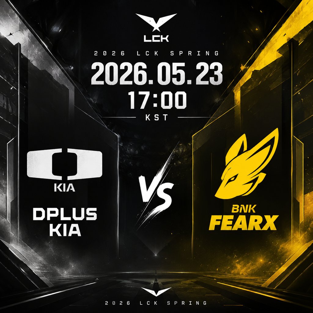05/23 17:00 경기 LCK 디플러스기아 (-1.5) vs BNK피어엑스 2