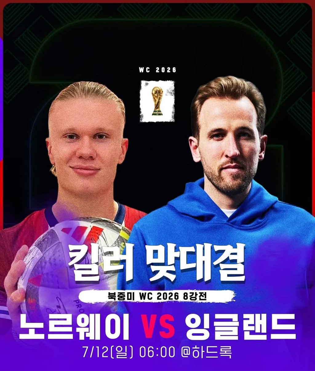 07/12 06:00 경기 FIFA 북중미 월드컵 #연장포함# 노르웨이 (+0.5) vs 잉글랜드 2