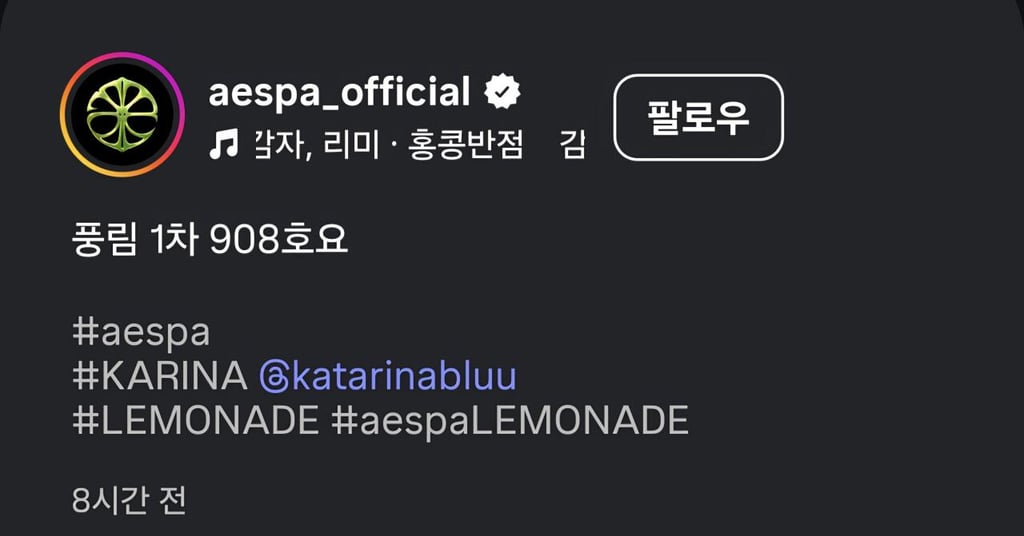 카리나 홍콩반점 챌린지 ㅋㅋㅋ 1