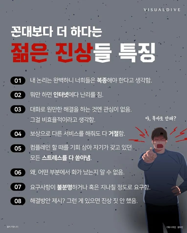 꼰대보다 더 피곤하다는 요즘 젊은 진상들 특징 ㄷㄷ