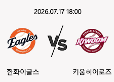 7/17 18:00 경기 KBO #연장포함# 한화이글스 (-1.5) vs 키움히어로즈 1