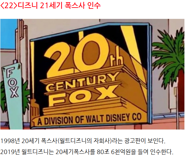 엄청난 적중률의 미래를 보인 심슨만화 예언 22가지 23