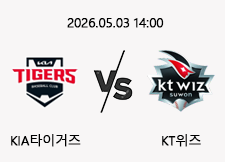 05/03 14:00 경기 KBO #연장포함# KIA타이거즈 (-0.5) vs KT위즈 1