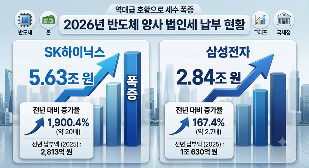삼성 하이닉스가 올해 낸 법인세