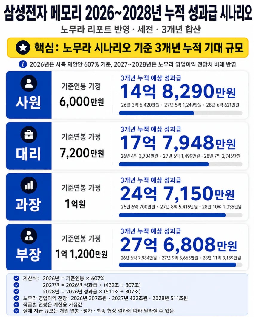 삼성전자 1인 성과급 요약