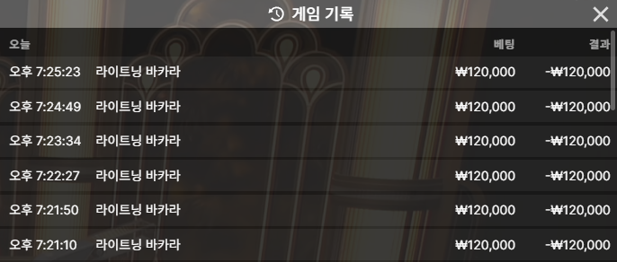 볼트 바카라 연패 후기