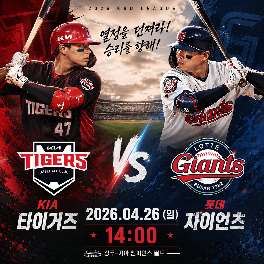 04/26 14:00 경기 KBO #연장포함# KIA타이거즈 vs 롯데자이언츠 2