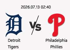 07/13 02:40 경기 MLB #연장포함# 디트로이트 vs 필라델피아 1