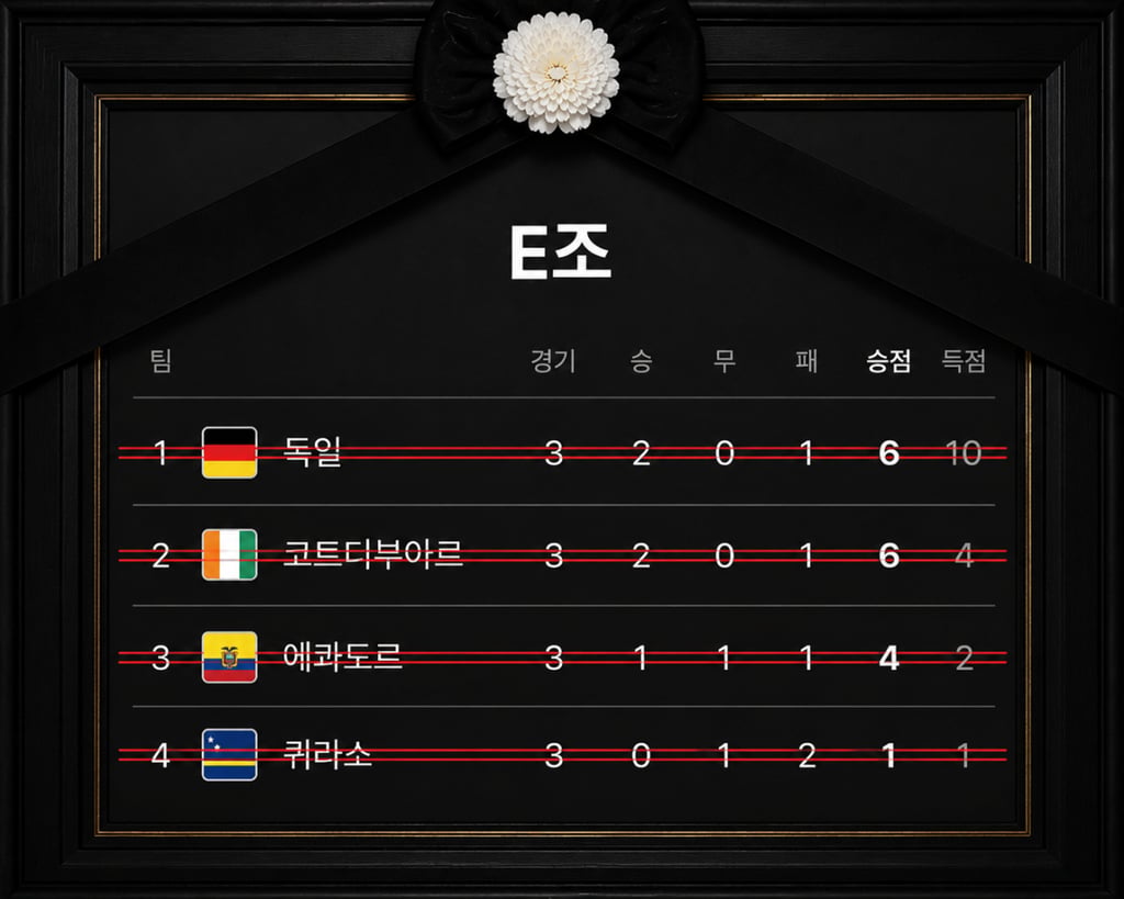 E조 전원 탈락 엔딩 ㄷㄷ