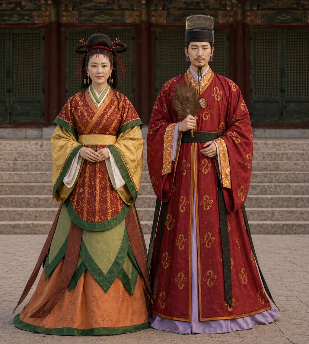 AI로 만들어본 한국의 시대별 복식 1