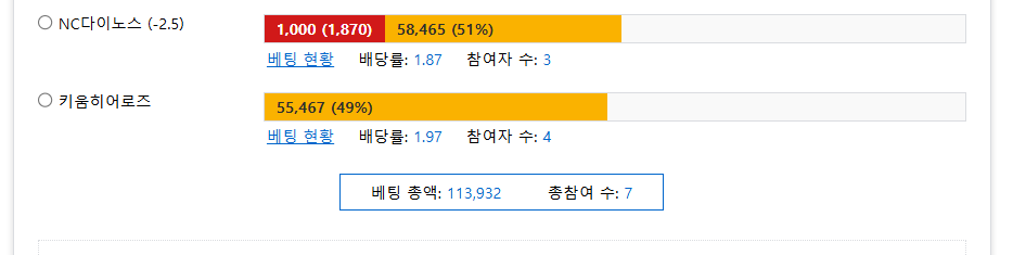 NC 키움 벳 가봅니다 ~