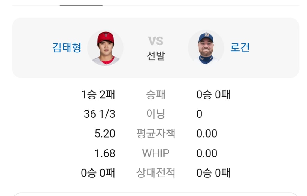 KIA vs KT 선발