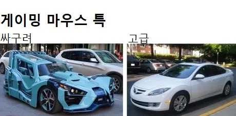 게이밍 마우스 특징