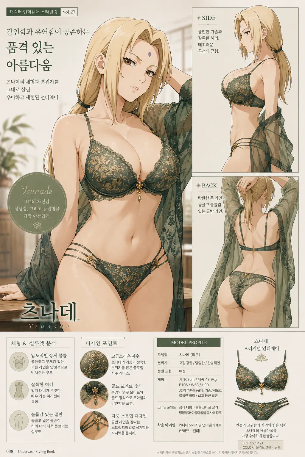 히로인별 속옷 스타일링북 AI 프롬프트 공개 1