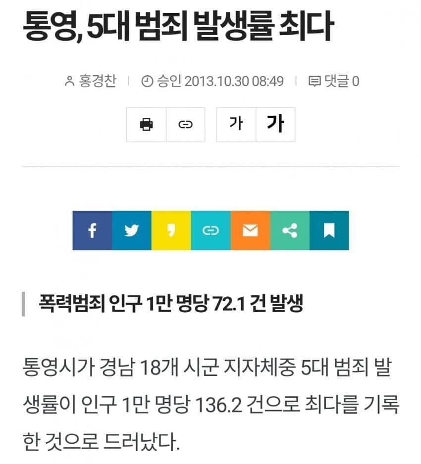 의외로 인구당 범죄고 많은도시 2