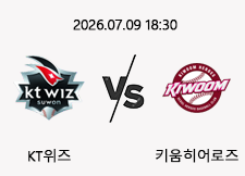 07/09 18:30 경기 KBO #연장포함# KT위즈 (-1.5) vs 키움히어로즈 1