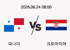 06/24 08:00 경기 FIFA 북중미 월드컵 파나마 (+1.5) vs 크로아티아 1