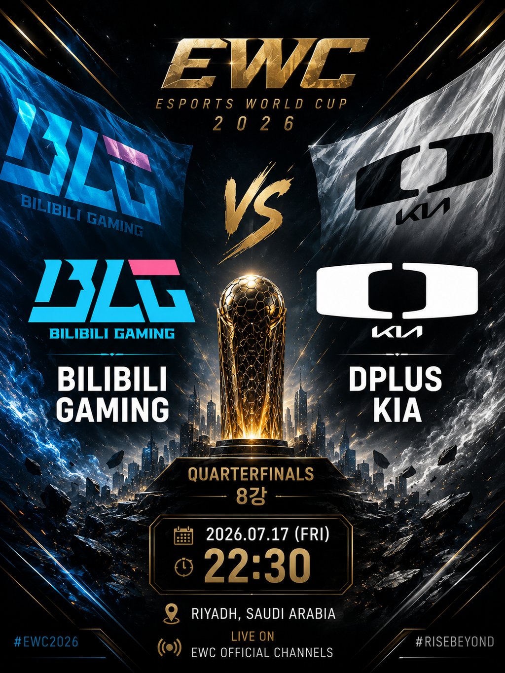 7/17 22:30 경기 EWC 8강 #BO.3# BLG (-1.5) vs 디플러스기아 2