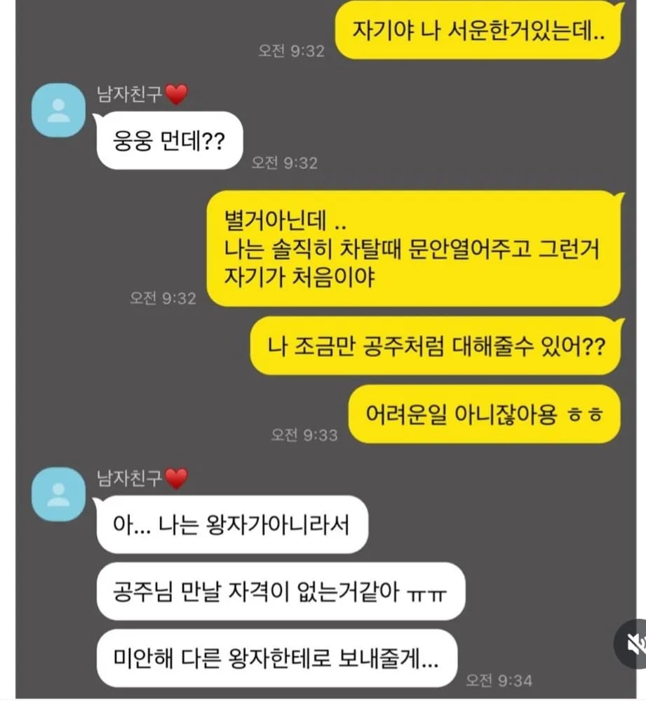 공주가 일반 남자를 못 만나는 이유