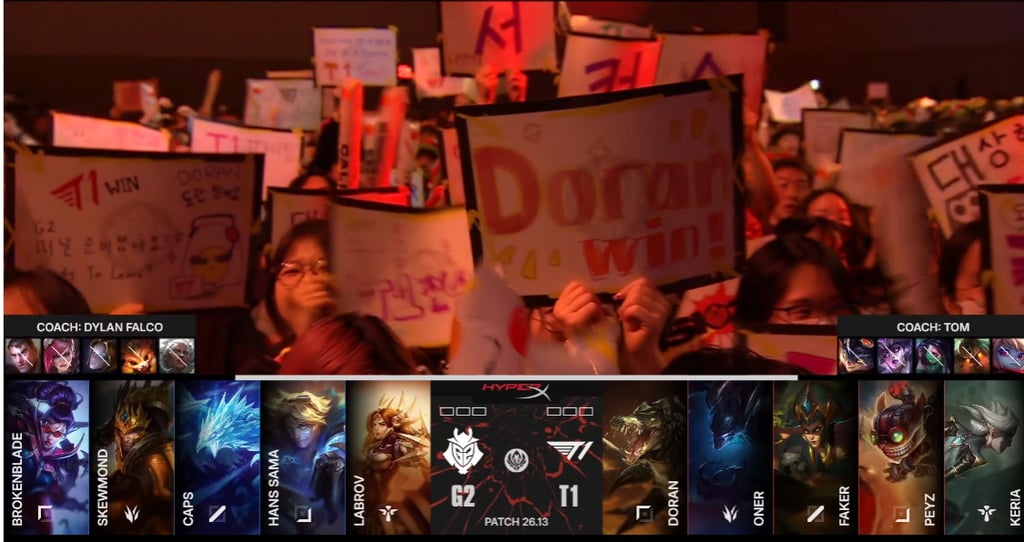 G2 vs T1 1세트 밴픽