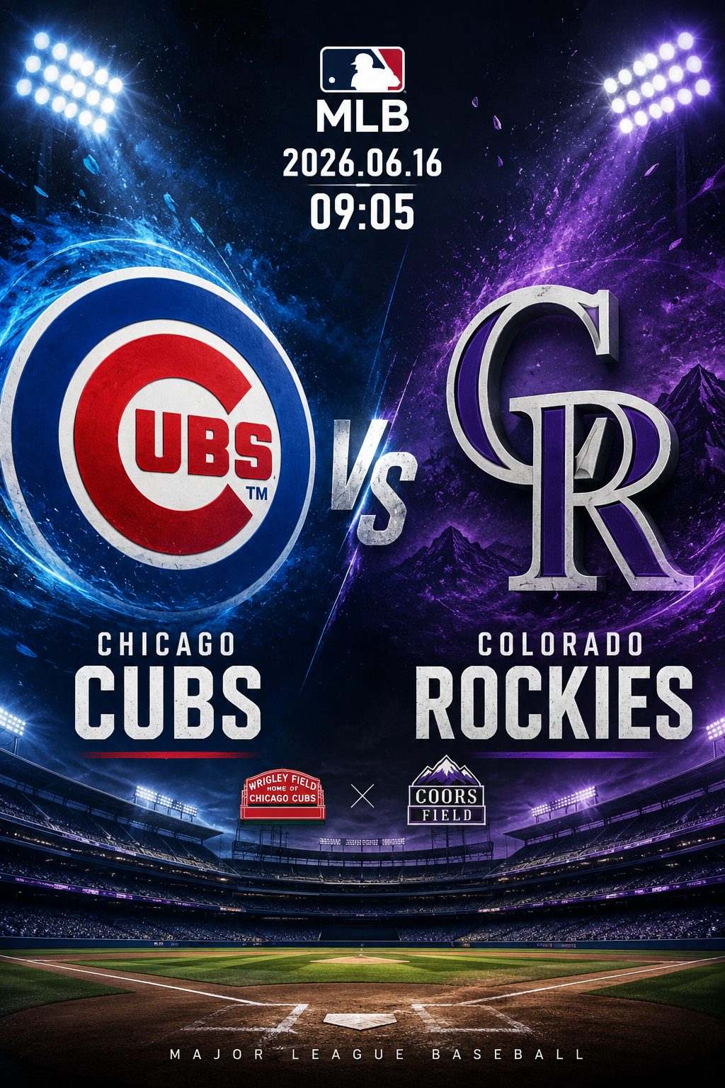 06/16 09:05 경기 MLB #연장포함# 시카고컵스 (-1.5) vs 콜로라도 2