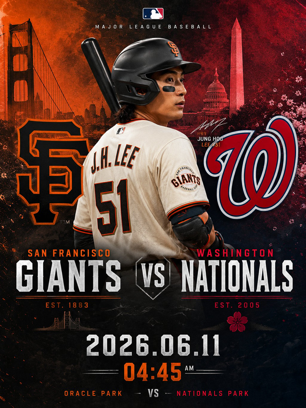 06/11 04:45 경기 MLB #연장포함# 샌프란시스코 vs 워싱턴 2